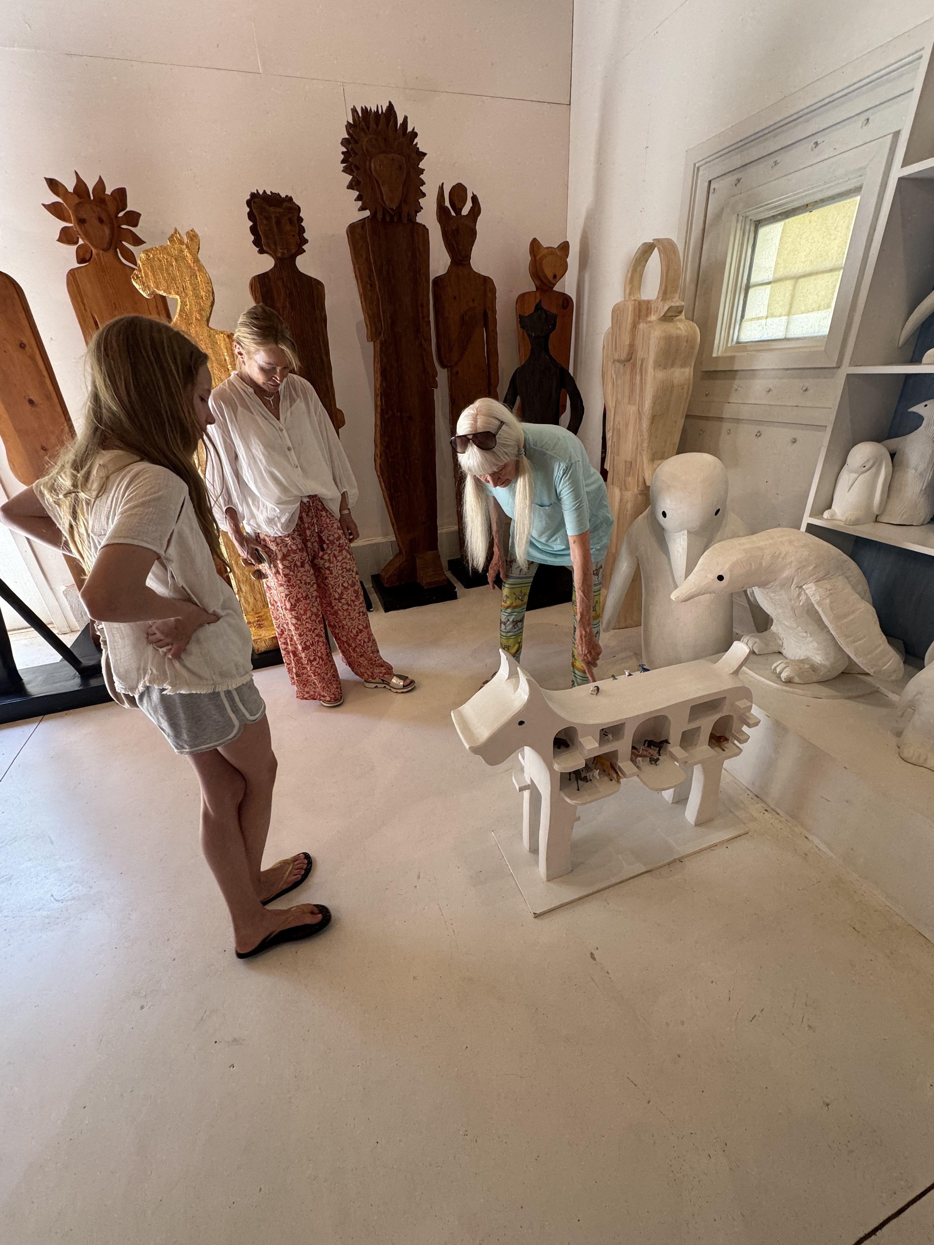A wonderful visit to Mia Fonssagrives-studio in the Hamptons.