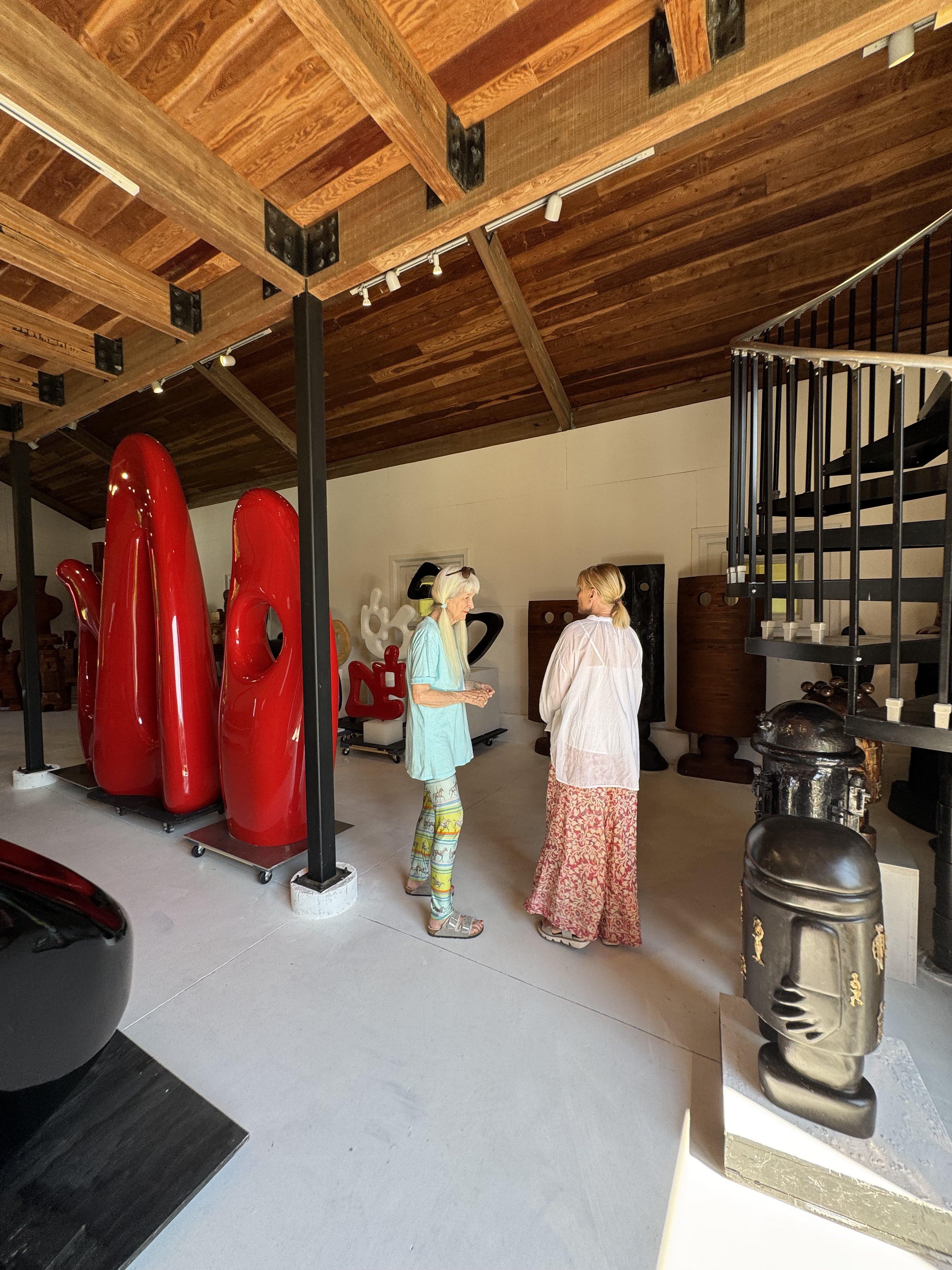 A wonderful visit to Mia Fonssagrives-studio in the Hamptons.